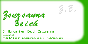 zsuzsanna beich business card